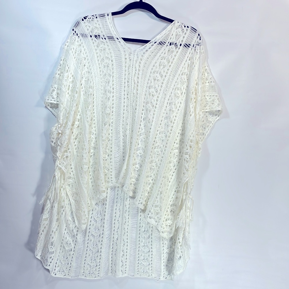 Crochet Cover-Up Cream OS Romantic and Cute